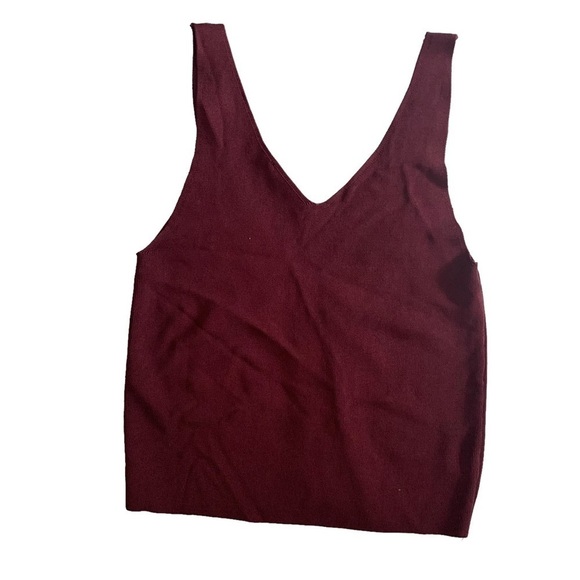 Zara Knit Maroon Tank - Picture 6 of 13